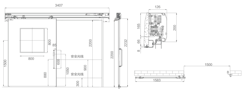 dqm 165s external hermetic automatic sliding door