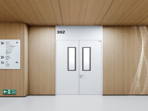 double steel door