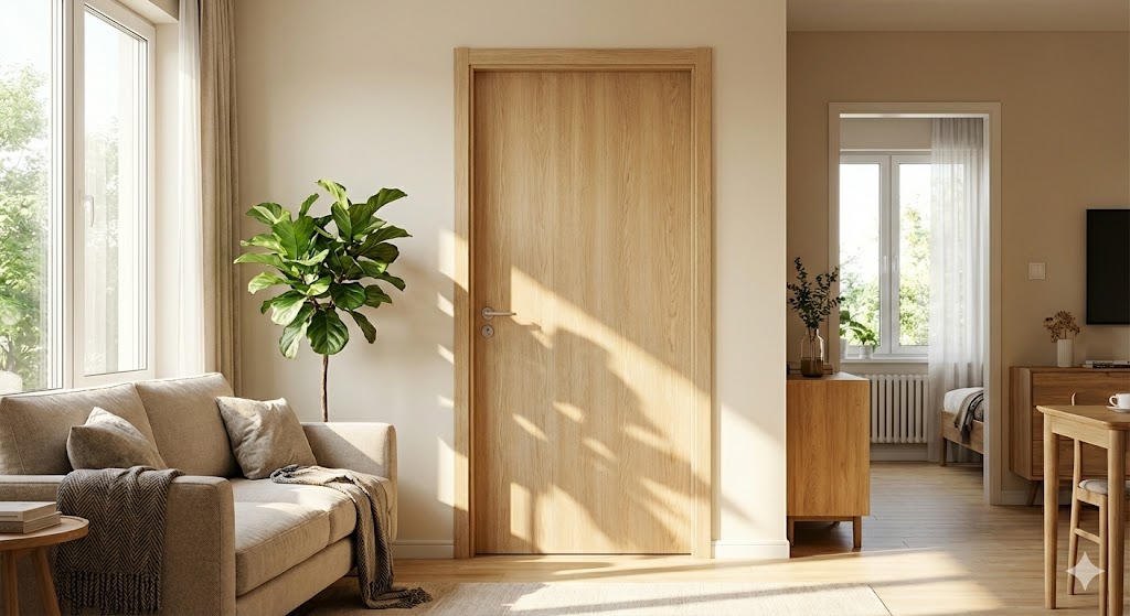 Say Goodbye to Clinical Coldness: Why 2026 Healthcare Spaces Prefer "Breathing" Wood-Grain Steel Doors by Huanlin? unnamed (5)
